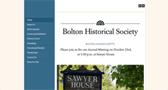 Desktop Screenshot of boltonhistoricalsociety.org