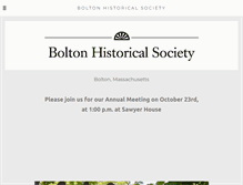 Tablet Screenshot of boltonhistoricalsociety.org
